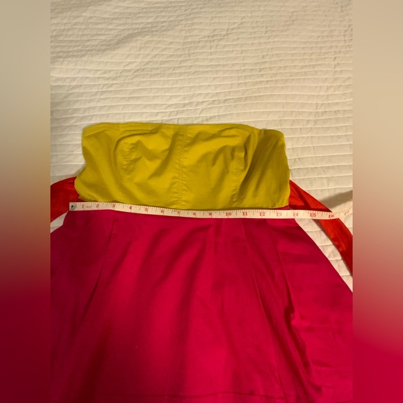 Maeve Anthropologie Parading Hues Strapless Color Block Dress Size 4 - Picture 14 of 16